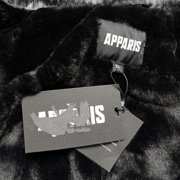 APPARIS Josh Jacket Faux Fur Lined Puffer Cloud Plaid Blue Size XL NEW NWT - Picture 7 of 12